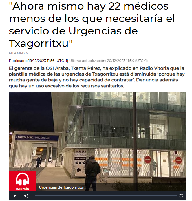 Radio Vitoria. 2023/12/20.